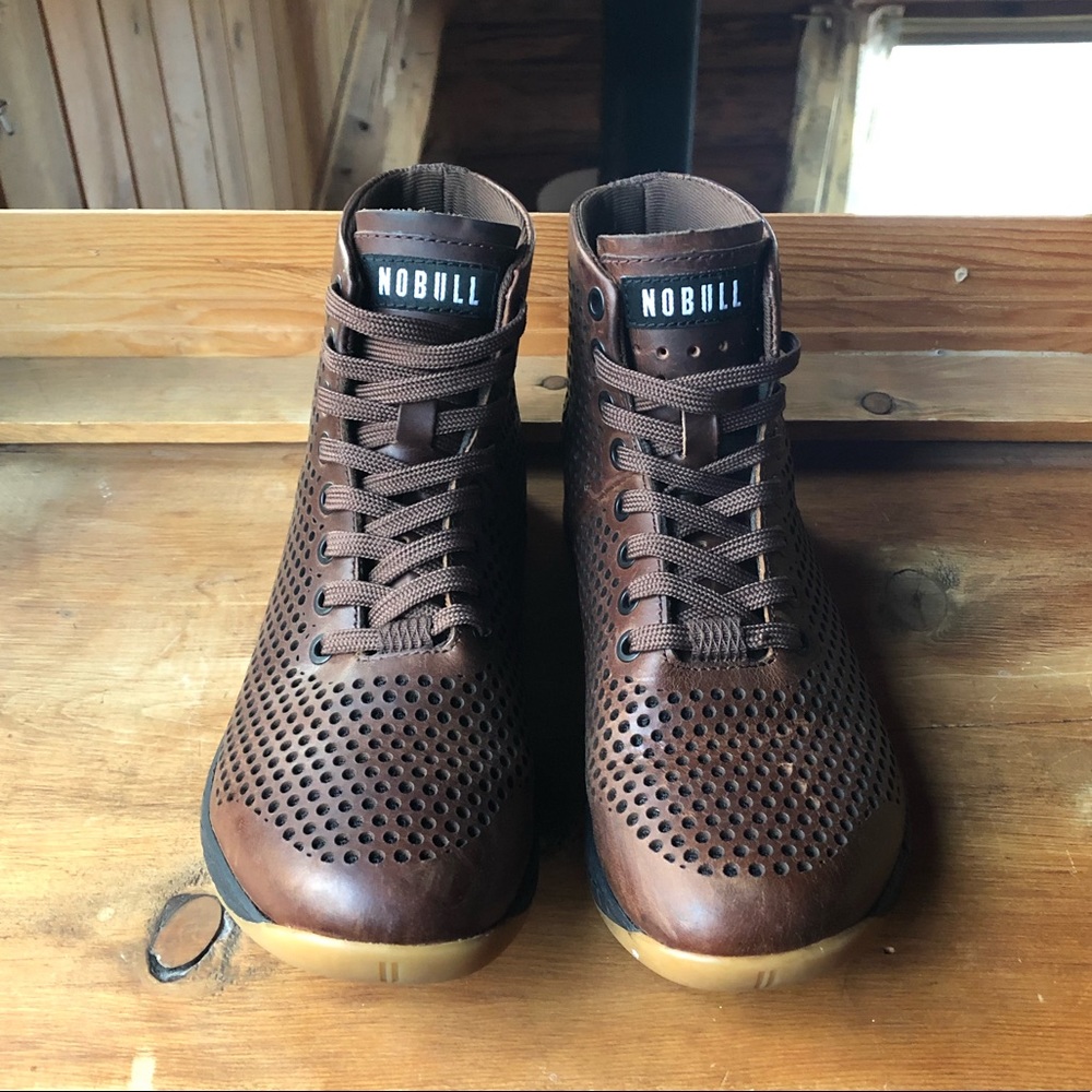 No Bull High Top Leather Trainer “Coffee”